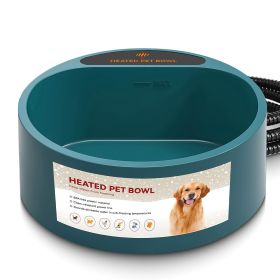 Heated Water Bowl for Dog  74.4OZ Heating Water Dish IP67 Waterproof Thermal Water Bowl Heated Pet Bowl Dog Water Feeder Bowl for Dog