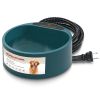 Heated Water Bowl for Dog  74.4OZ Heating Water Dish IP67 Waterproof Thermal Water Bowl Heated Pet Bowl Dog Water Feeder Bowl for Dog