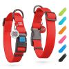 Waterproof Dog Collar 9 - 14 in Neck Plastic Buckle Adjustable Dog Collar for Large Small and Medium Dogs Breakaway Dog Collar Waterproof with QR Dog