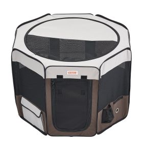 VEVOR Foldable Pet Playpen, 36 inch Portable Dog Playpen, Crate Kennel for Puppy, Dog, Cat, Premium Waterproof 600D Oxford Cloth, Removable Zippe