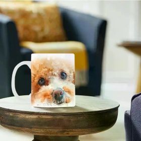 11 Oz Dog Painting Mug, Dog Coffee Cups Mug, Coffee Mug, Funny Quote Coffee Cups Ceramic Mug Cup, Coworker