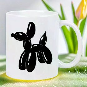 Balloon Dog Design 11oz Ceramic Coffee Mug - Reusable, Insulated Travel Cup, Hand-Wash Only - Perfect for Hot and