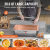 VEVOR 2-Pan Commercial Food Warmer, 2 x 20.6QT Electric Steam Table, 1000W Professional Buffet Catering Food Warmer with 4 Wheels (2 Lockable)