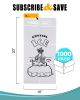 Pack of 1000 Open Top Ice Bags with Twist Ties 10 x 20. Crystal Ice Printed Bags 10x20. Thickness 1.5 mil. 8 lbs. BPA Free Food Grade Safe Plastic Ice