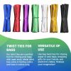 Metallic Twist Ties for Bags 4". 100000 Pack of Silver Aluminum Foil Bread Twist Ties for Treat Bags. Bread Ties for Candy. Reusable Twist Ties