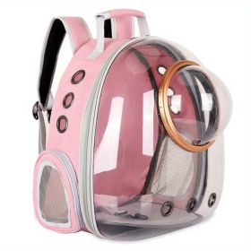 Pet Carrier Backpack, Space Capsule Bubble Backpack Carrier, Waterproof Pet Backpack Outdoor Use (Color: Pink)