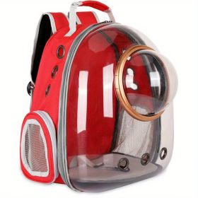 Pet Carrier Backpack, Space Capsule Bubble Backpack Carrier, Waterproof Pet Backpack Outdoor Use (Color: Red)