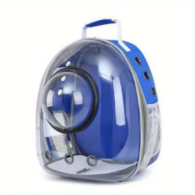 Pet Carrier Backpack, Space Capsule Bubble Backpack Carrier, Waterproof Pet Backpack Outdoor Use (Color: Blue)