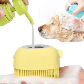 Bathroom Puppy Big Dog Bath Massage Gloves Brush Soft Safety Silicone Pet Accessories for Dogs Tools Mascotas Products (Color: Blue, size: 8.5x7.9x5.5cm)