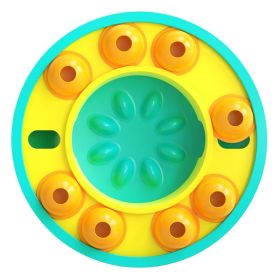 Dog Puzzle Toys Slow Feeder Interactive Increase Puppy IQ Food Dispenser Slowly Eating NonSlip Bowl Dogs Training Game (Color: Blue)
