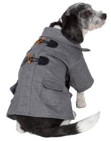 Military Static Rivited Fashion Collared Wool Dog Coat (size: small)