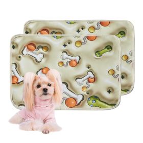 Reusable Puppy Pads, Washable Pee Pads for Dogs 2 Pcs 18"x24" 3D Printed Super Absorbent Leakproof Dog Training Pads (colour: Toys, size: 18"*24"(2 Pcs))