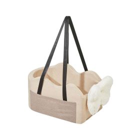 Dog Booster Car Seat for Small Dog (Type: Pet Supplies, Color: Light Brown)