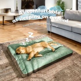 Dog Mat Sleeping Dog Mattress Floor Mat Removable And Washable Dog Kennel Large Dog Kennel Pet Pad Dog Mat Soft Comfortable Bed (Color: Gray, size: 30*24*3'' Up to 33 lbs)