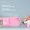 3 in1 Dog Outdoor Water Bottle, Portable Water Dispenser with Food Container, Poop Bag, Carbon Filter, Leak Proof
